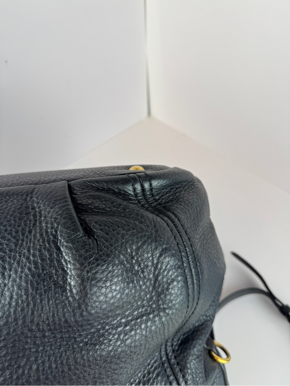 Prada Black Pebbled Leather Tote Bag - Picture 10 of 16